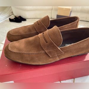 Suede brown  Salvatore ferragamo loafers .